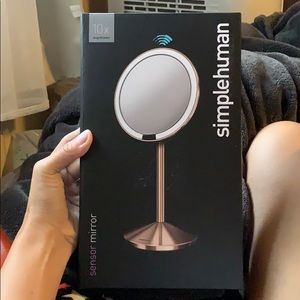 Simple Human Rose Gold sensor Mirror 10x